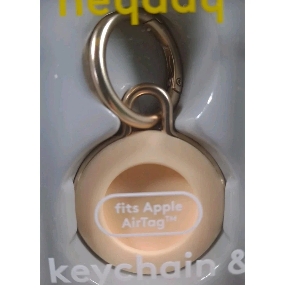 NIB Heyday Silicone‎ Apple Airtag Holder & Keychain - Mist Yellow - Mfg Sealed